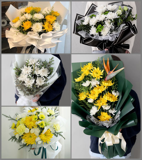 贵州黔西南州贞丰县白事花束代送
